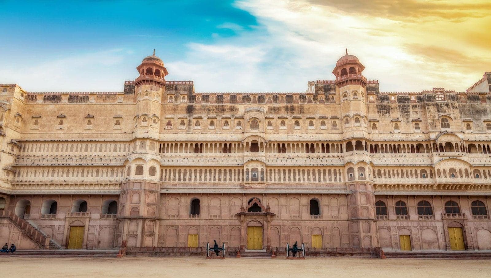 The ornate sandstone facade of Junagarh Fort in Bikaner